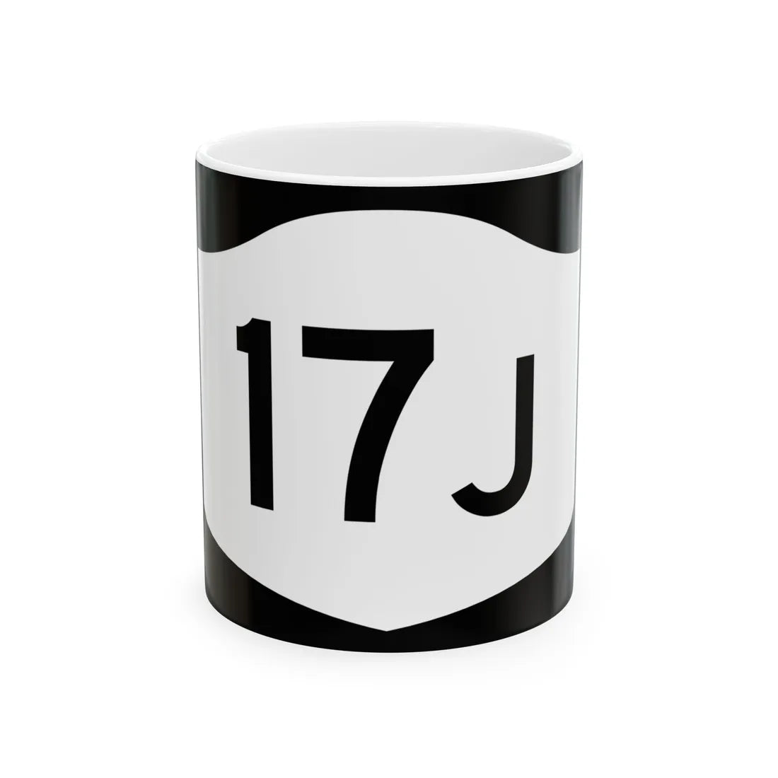 NY-17J (New York) (Road Sign) White Coffee Mug 11oz - Go Mug Yourself