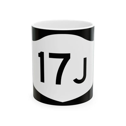 NY-17J (New York) (Road Sign) White Coffee Mug 11oz - Go Mug Yourself