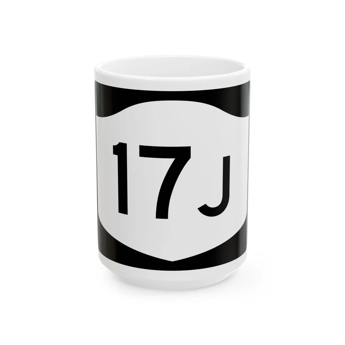 NY-17J (New York) (Road Sign) White Coffee Mug 15oz - Go Mug Yourself