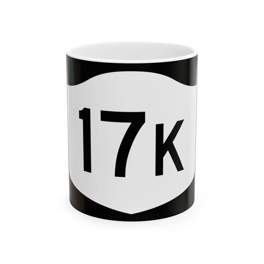 NY-17K (New York) (Road Sign) White Coffee Mug 11oz - Go Mug Yourself
