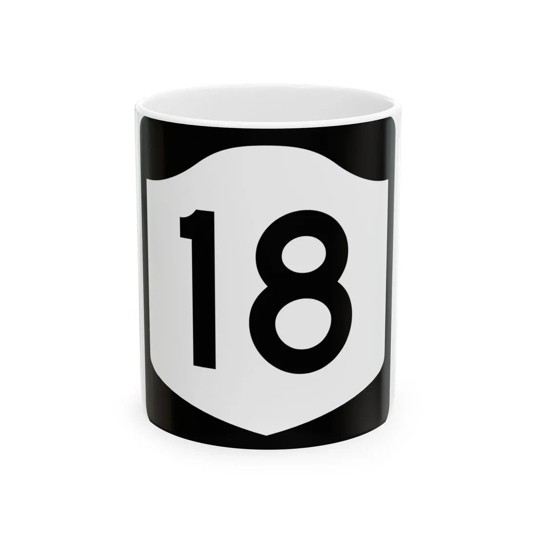 NY-18 (New York) (Road Sign) White Coffee Mug 11oz - Go Mug Yourself