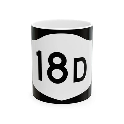 NY-18D (New York) (Road Sign) White Coffee Mug 11oz - Go Mug Yourself