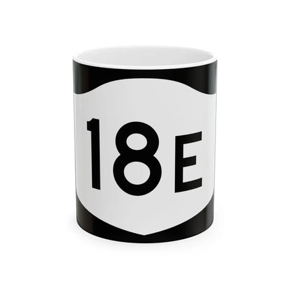 NY-18E (New York) (Road Sign) White Coffee Mug 11oz - Go Mug Yourself