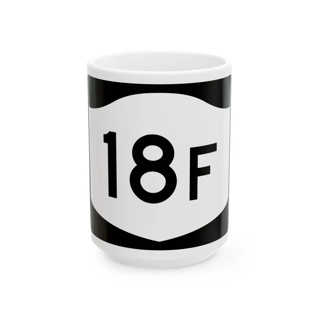 NY-18F (New York) (Road Sign) White Coffee Mug 15oz - Go Mug Yourself