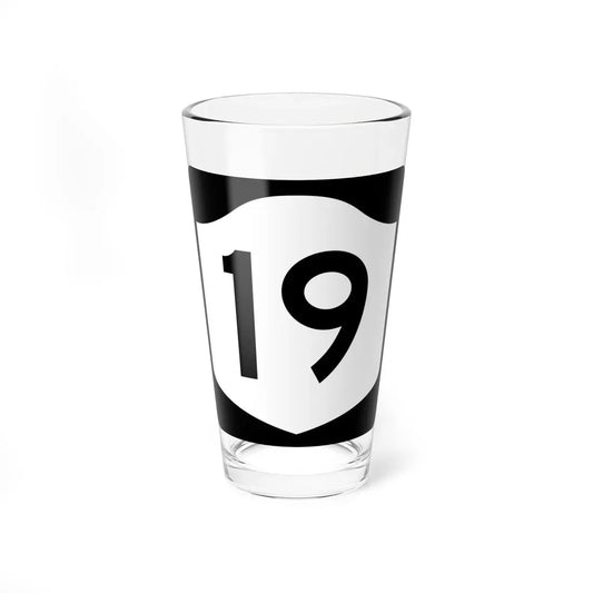 NY-19 (New York) (Road Sign) Pint Glass 16oz 16oz - Go Mug Yourself