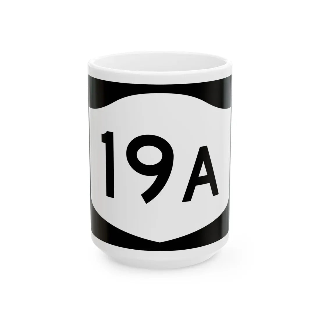NY-19A (New York) (Road Sign) White Coffee Mug 15oz - Go Mug Yourself