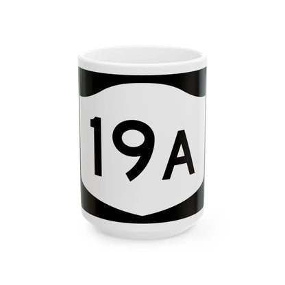 NY-19A (New York) (Road Sign) White Coffee Mug 15oz - Go Mug Yourself