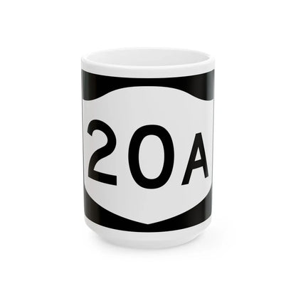 NY-20A (New York) (Road Sign) White Coffee Mug 15oz - Go Mug Yourself