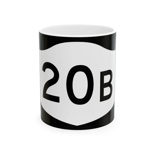 NY-20B (New York) (Road Sign) White Coffee Mug 11oz - Go Mug Yourself
