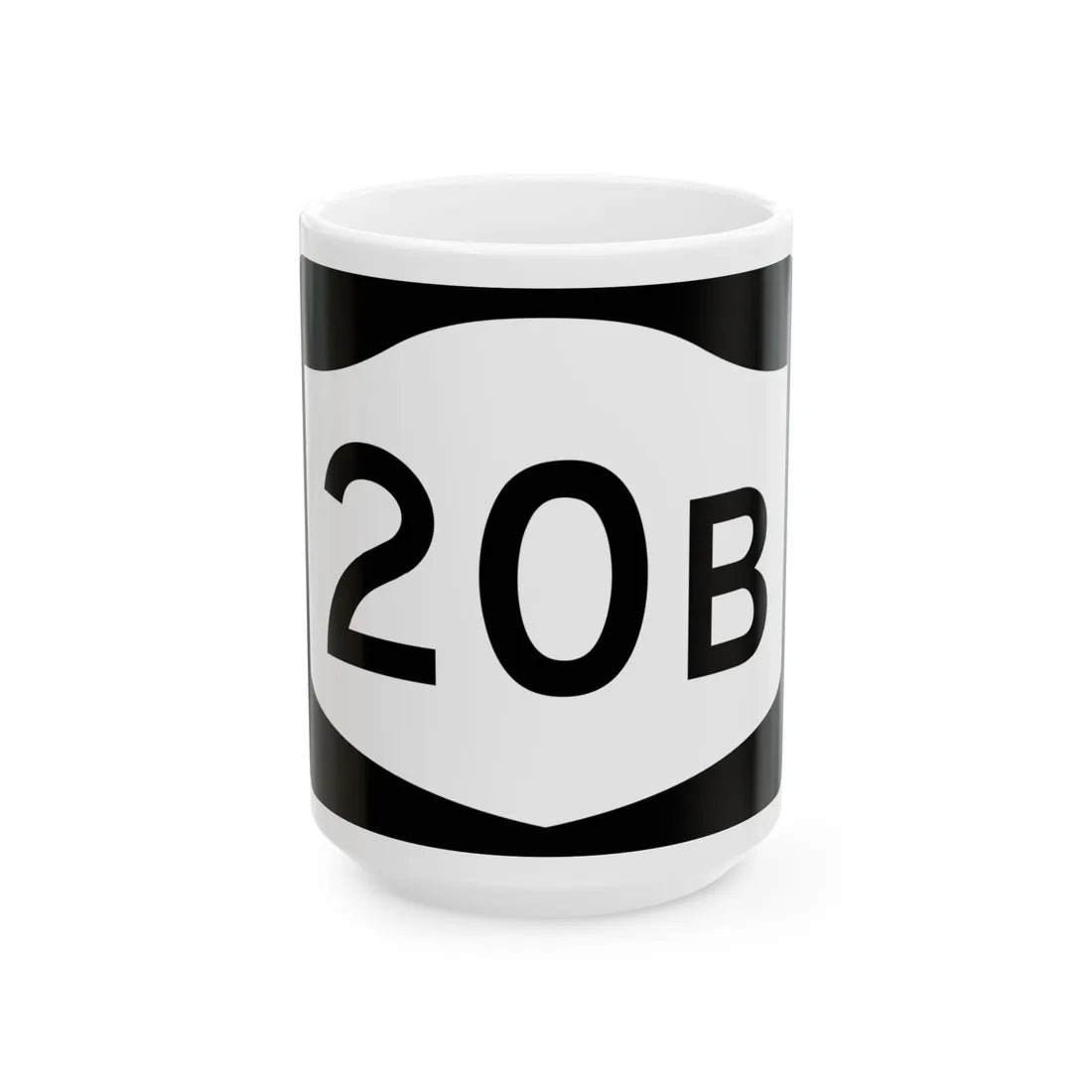 NY-20B (New York) (Road Sign) White Coffee Mug 15oz - Go Mug Yourself
