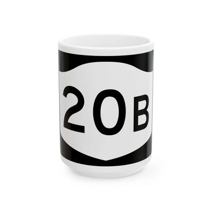 NY-20B (New York) (Road Sign) White Coffee Mug 15oz - Go Mug Yourself