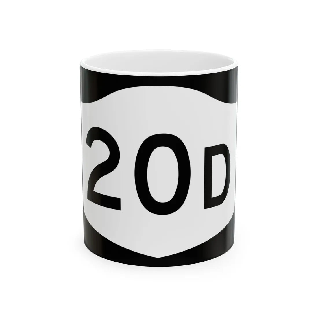 NY-20D (New York) (Road Sign) White Coffee Mug 11oz - Go Mug Yourself