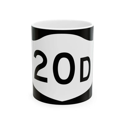 NY-20D (New York) (Road Sign) White Coffee Mug 11oz - Go Mug Yourself