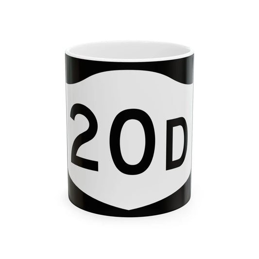 NY-20D (New York) (Road Sign) White Coffee Mug 11oz - Go Mug Yourself