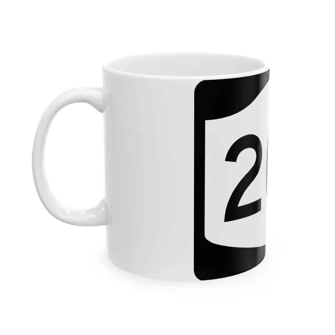 NY-20D (New York) (Road Sign) White Coffee Mug - Go Mug Yourself