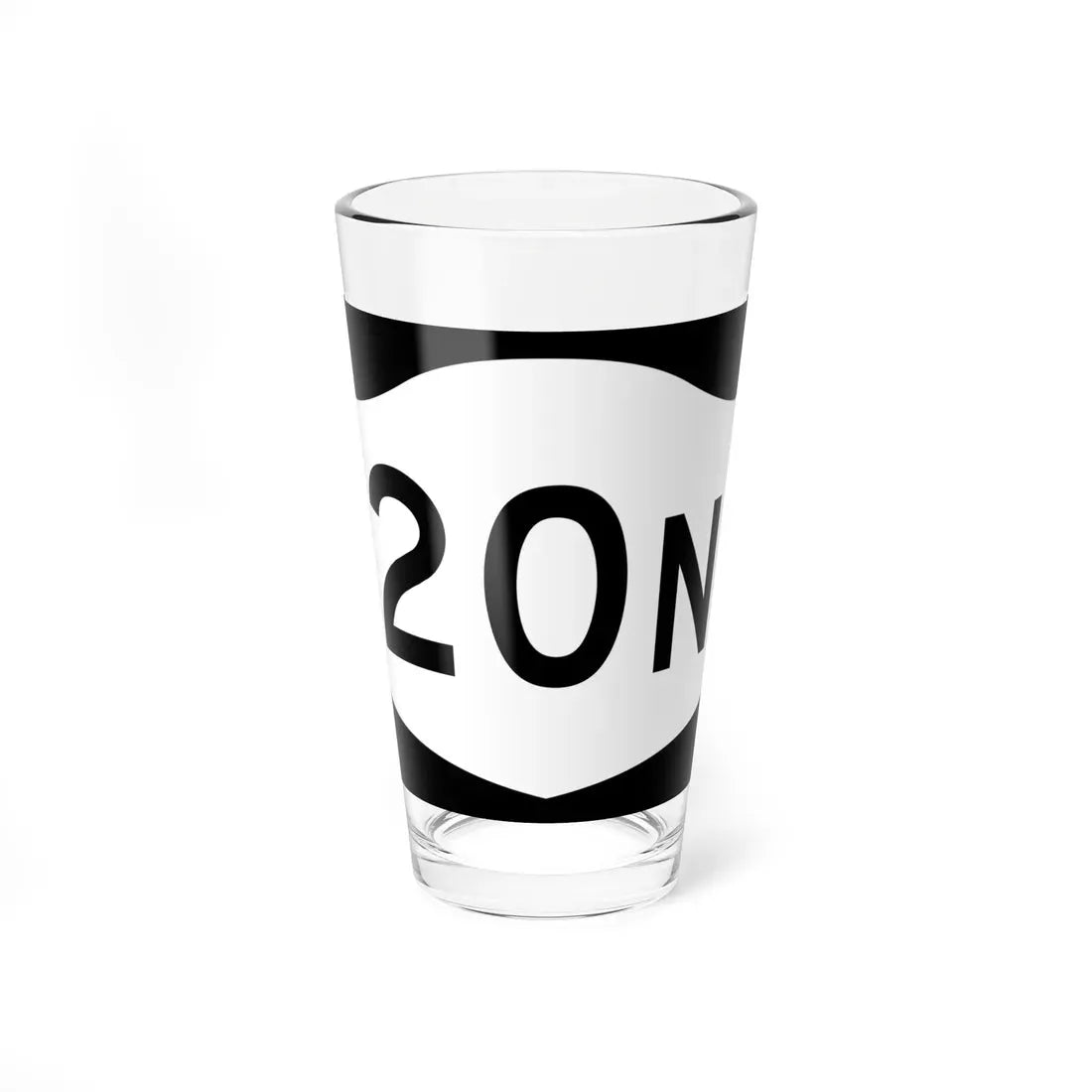 NY-20N (New York) (Road Sign) Pint Glass 16oz 16oz - Go Mug Yourself