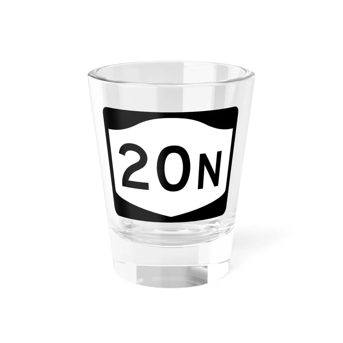 NY-20N (New York) (Road Sign) Shot Glass 1.5oz 1.5oz - Go Mug Yourself