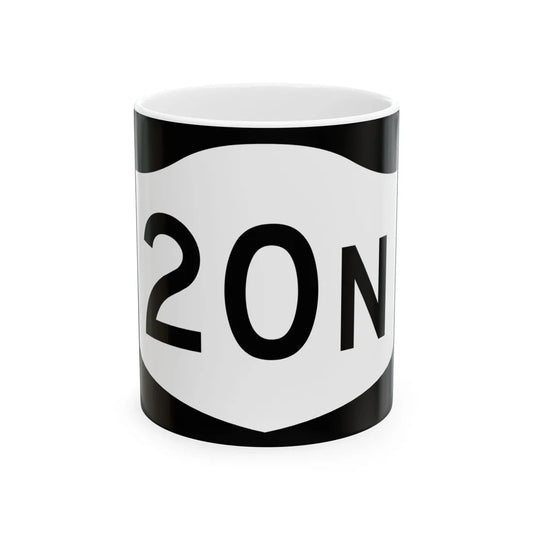 NY-20N (New York) (Road Sign) White Coffee Mug 11oz - Go Mug Yourself
