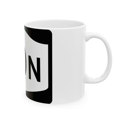 NY-20N (New York) (Road Sign) White Coffee Mug - Go Mug Yourself