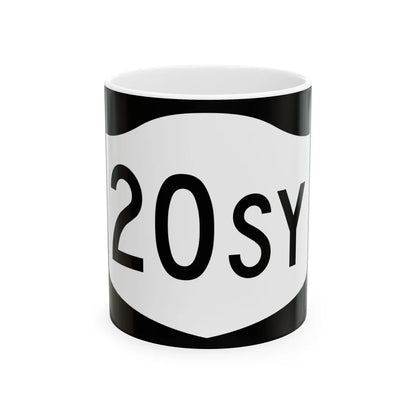 NY-20SY (New York) (Road Sign) White Coffee Mug 11oz - Go Mug Yourself