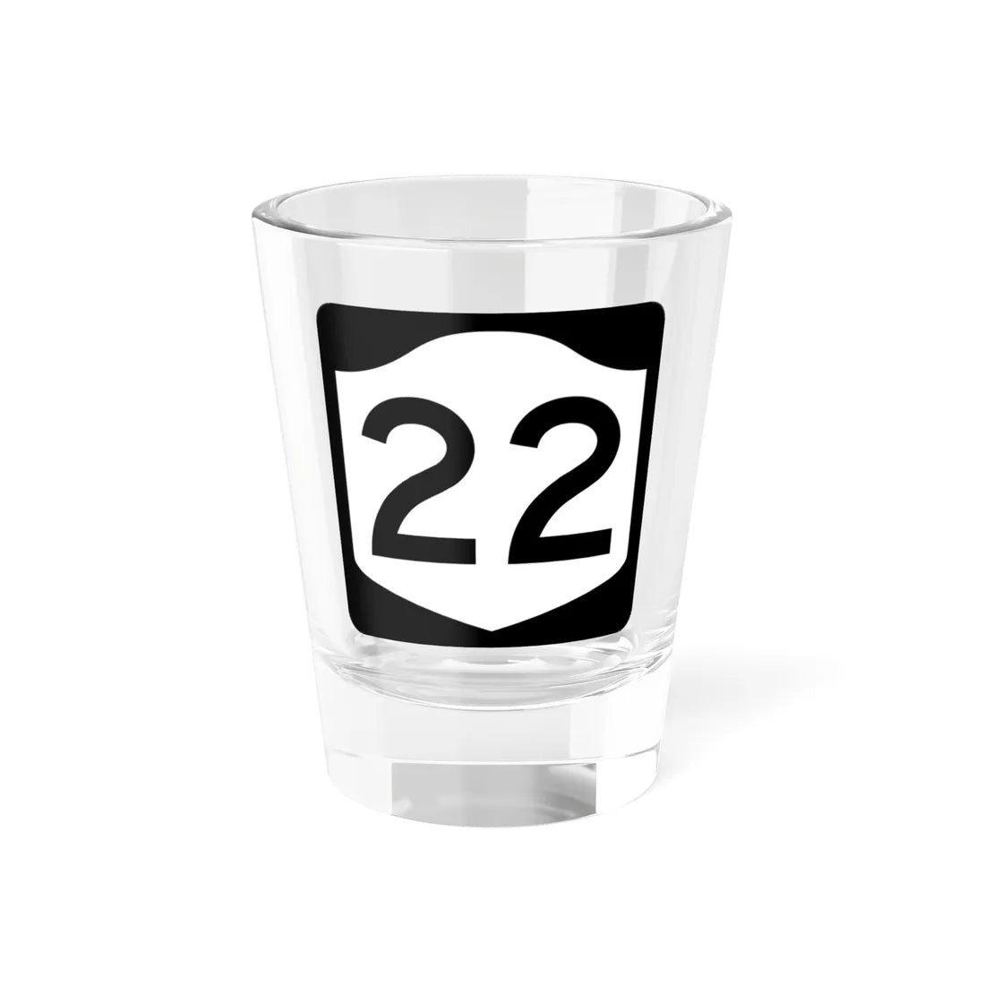 NY-22 (New York) (Road Sign) Shot Glass 1.5oz 1.5oz - Go Mug Yourself