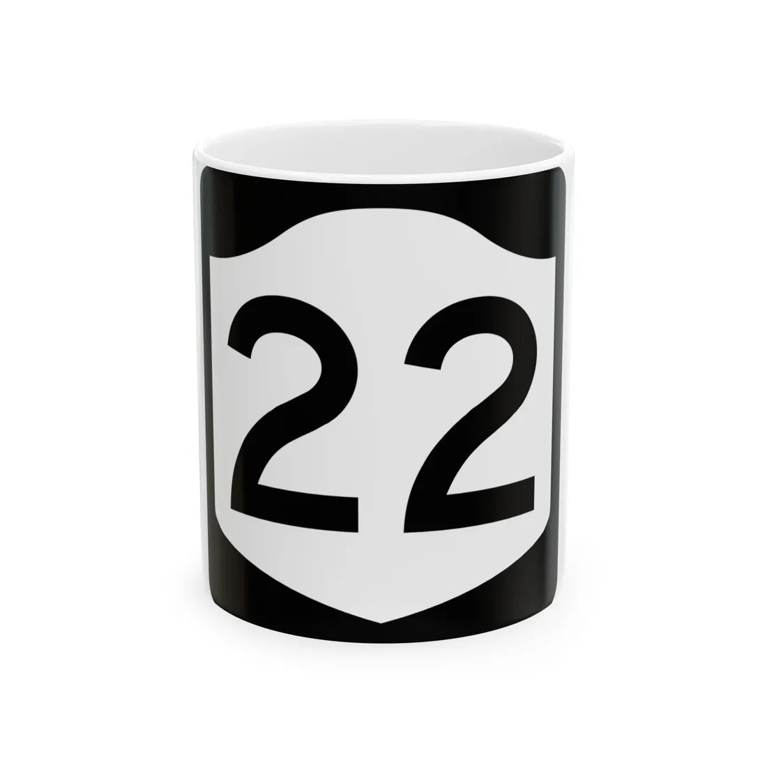 NY-22 (New York) (Road Sign) White Coffee Mug 11oz - Go Mug Yourself