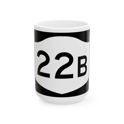 NY-22B (New York) (Road Sign) White Coffee Mug 15oz - Go Mug Yourself