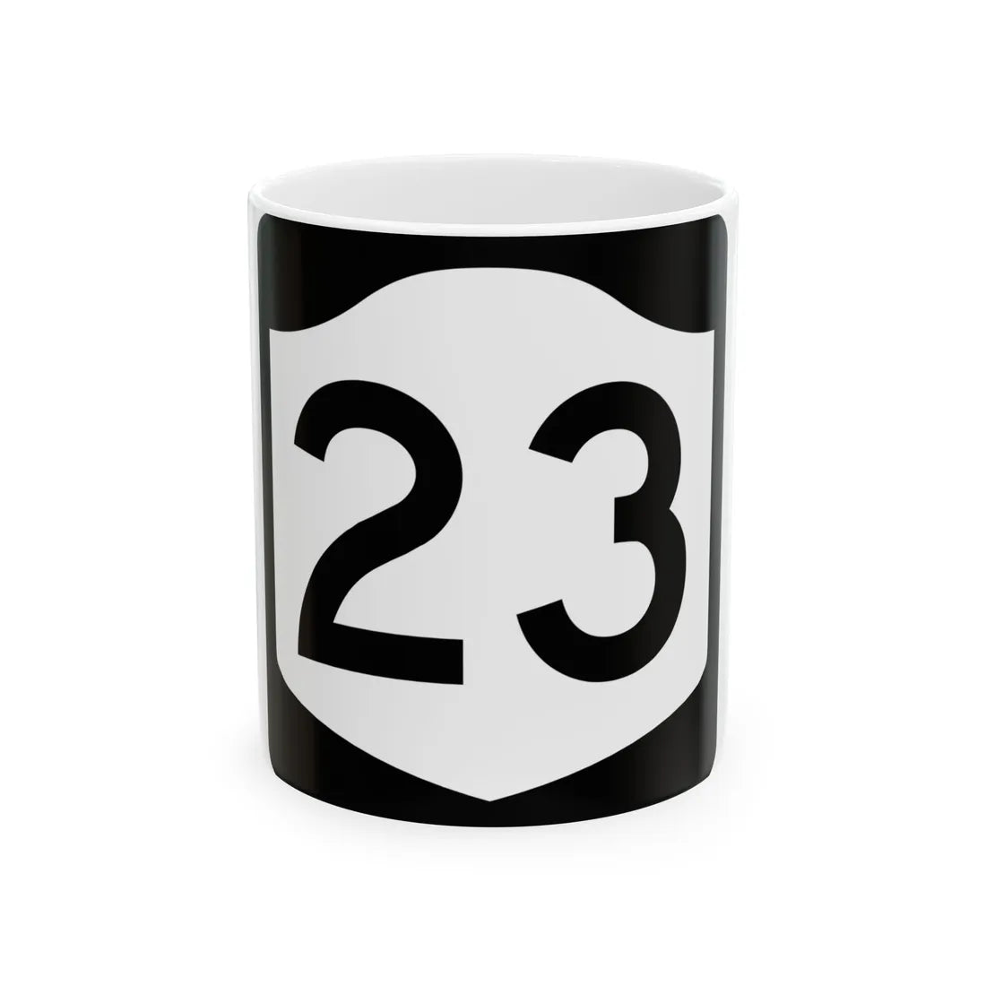 NY-23 (New York) (Road Sign) White Coffee Mug 11oz - Go Mug Yourself