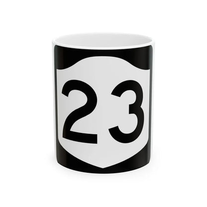 NY-23 (New York) (Road Sign) White Coffee Mug 11oz - Go Mug Yourself