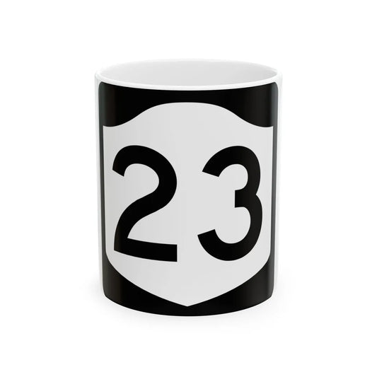 NY-23 (New York) (Road Sign) White Coffee Mug 11oz - Go Mug Yourself
