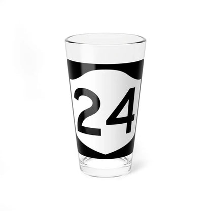 NY-24 (New York) (Road Sign) Pint Glass 16oz 16oz - Go Mug Yourself