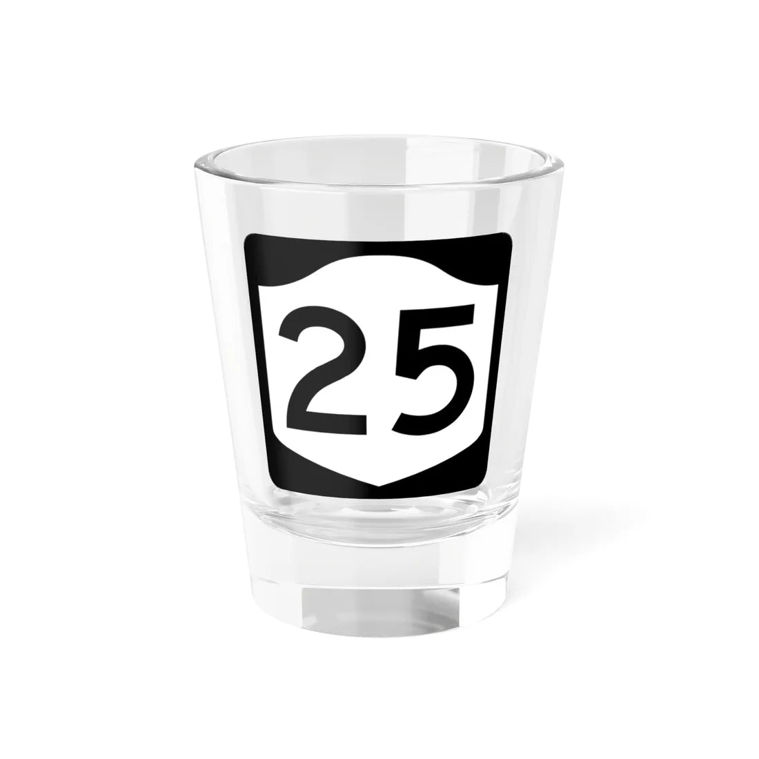 NY-25 (New York) (Road Sign) Shot Glass 1.5oz 1.5oz - Go Mug Yourself