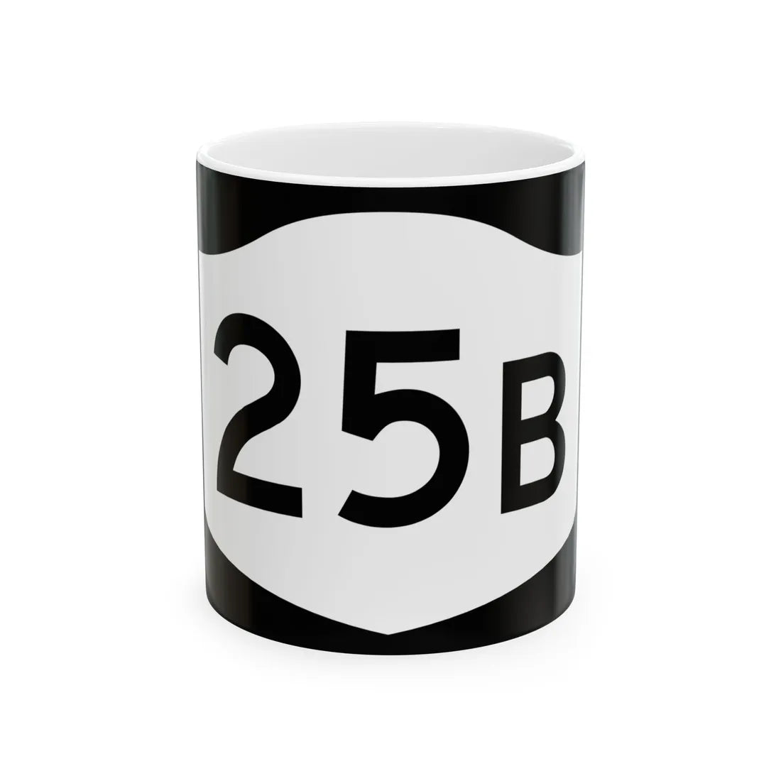 NY-25B (New York) (Road Sign) White Coffee Mug 11oz - Go Mug Yourself