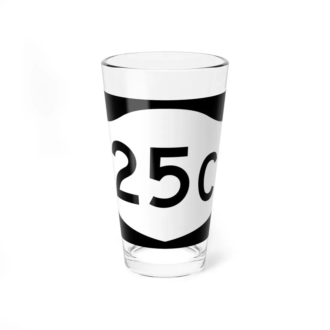 NY-25C (New York) (Road Sign) Pint Glass 16oz 16oz - Go Mug Yourself