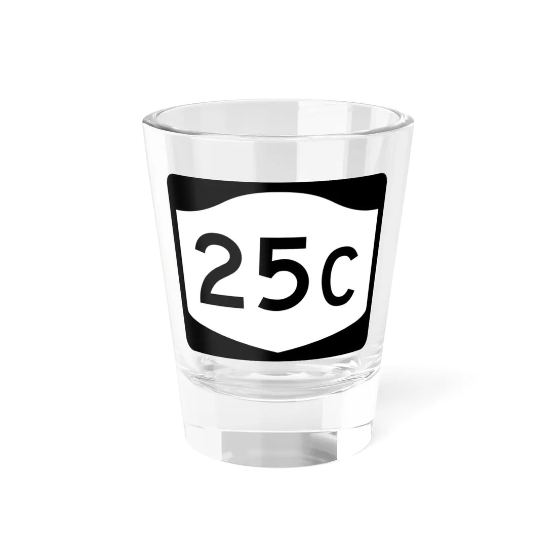 NY-25C (New York) (Road Sign) Shot Glass 1.5oz 1.5oz - Go Mug Yourself