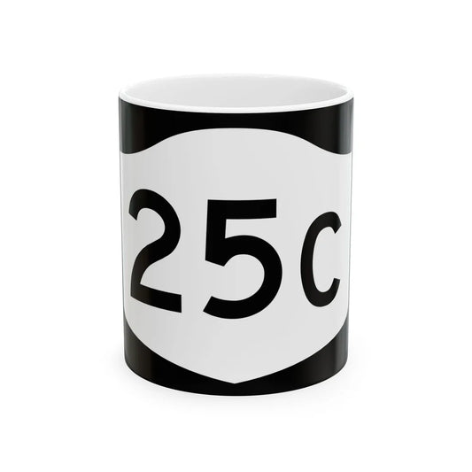 NY-25C (New York) (Road Sign) White Coffee Mug 11oz - Go Mug Yourself