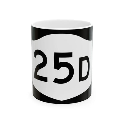 NY-25D (New York) (Road Sign) White Coffee Mug 11oz - Go Mug Yourself