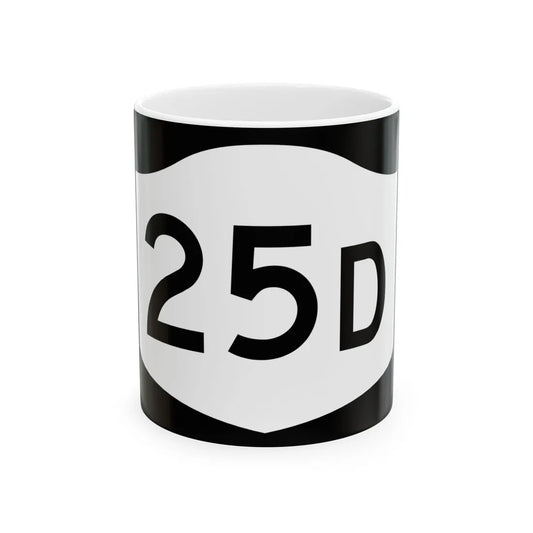 NY-25D (New York) (Road Sign) White Coffee Mug 11oz - Go Mug Yourself