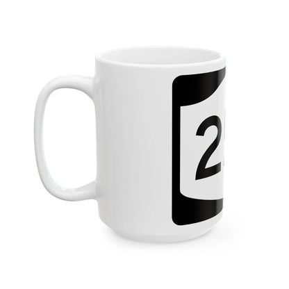 NY-25D (New York) (Road Sign) White Coffee Mug - Go Mug Yourself