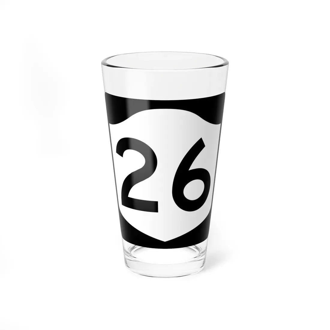NY-26 (New York) (Road Sign) Pint Glass 16oz 16oz - Go Mug Yourself