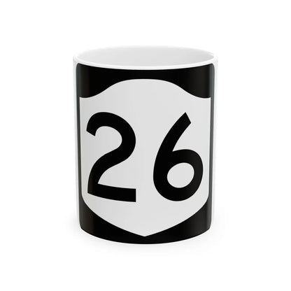 NY-26 (New York) (Road Sign) White Coffee Mug 11oz - Go Mug Yourself
