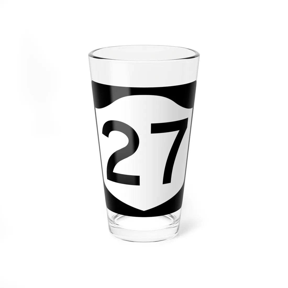 NY-27 (New York) (Road Sign) Pint Glass 16oz 16oz - Go Mug Yourself