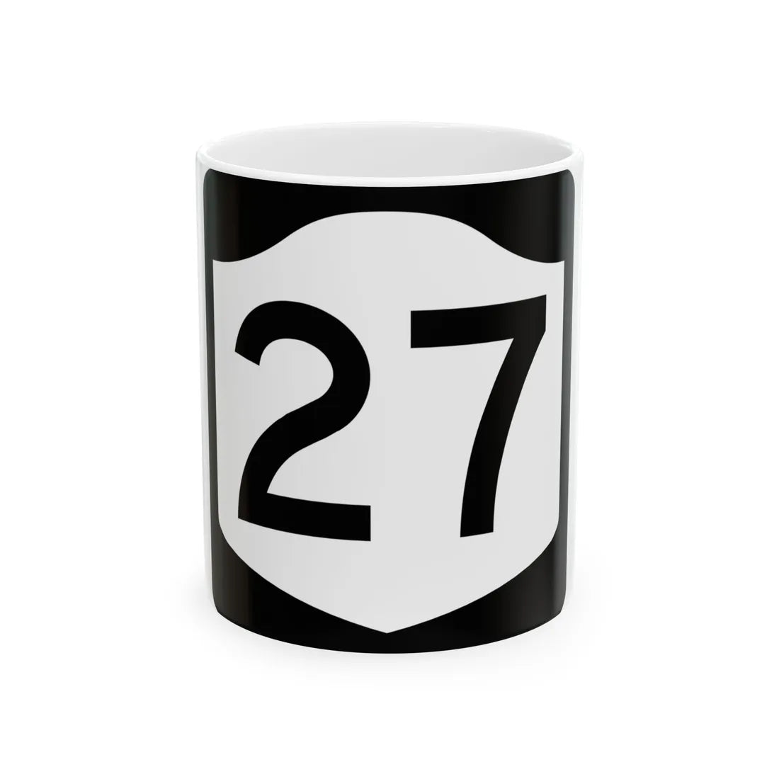 NY-27 (New York) (Road Sign) White Coffee Mug 11oz - Go Mug Yourself