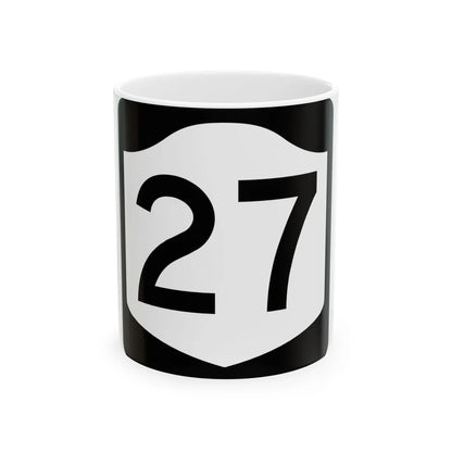 NY-27 (New York) (Road Sign) White Coffee Mug 11oz - Go Mug Yourself