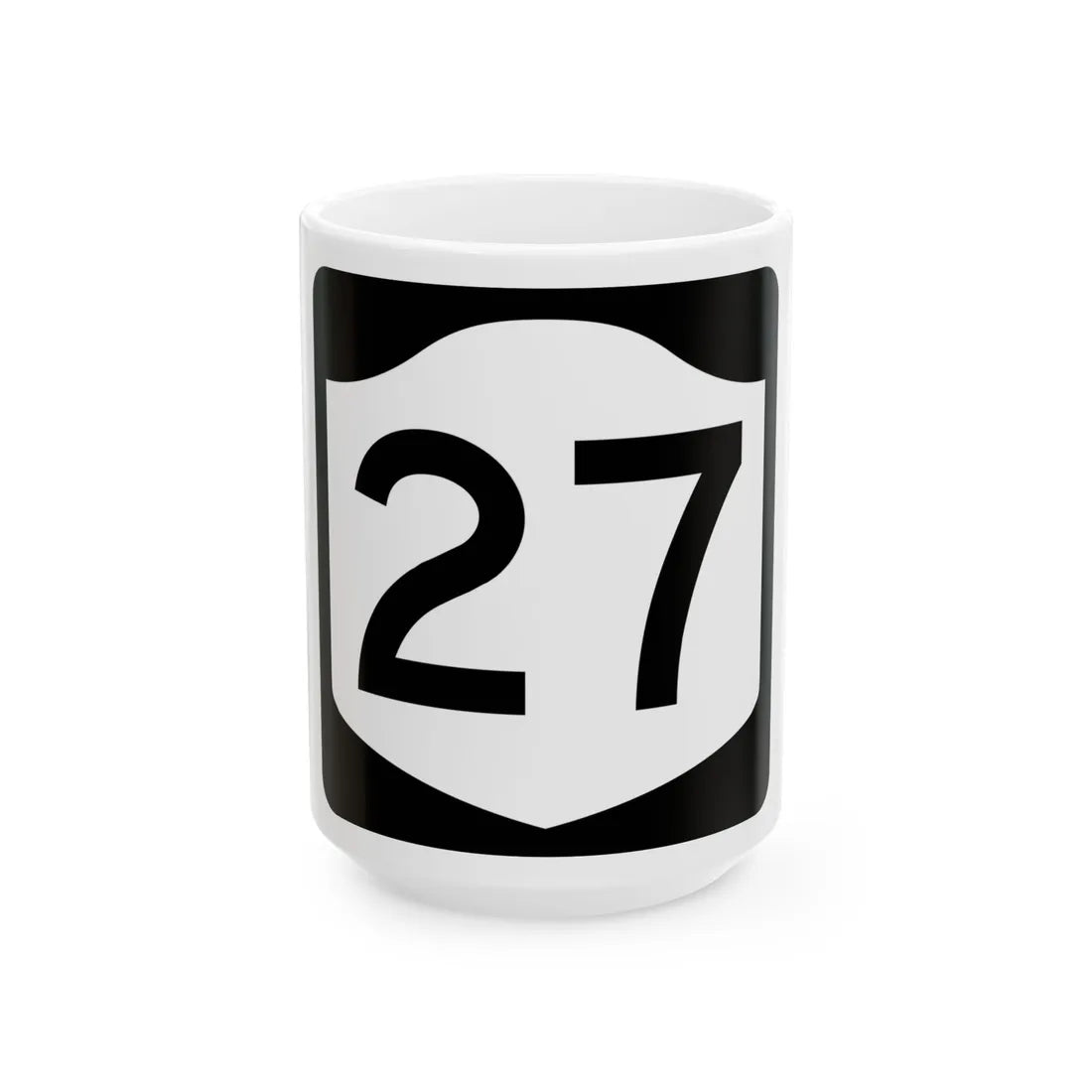 NY-27 (New York) (Road Sign) White Coffee Mug 15oz - Go Mug Yourself