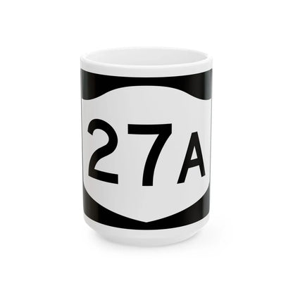 NY-27A (New York) (Road Sign) White Coffee Mug 15oz - Go Mug Yourself