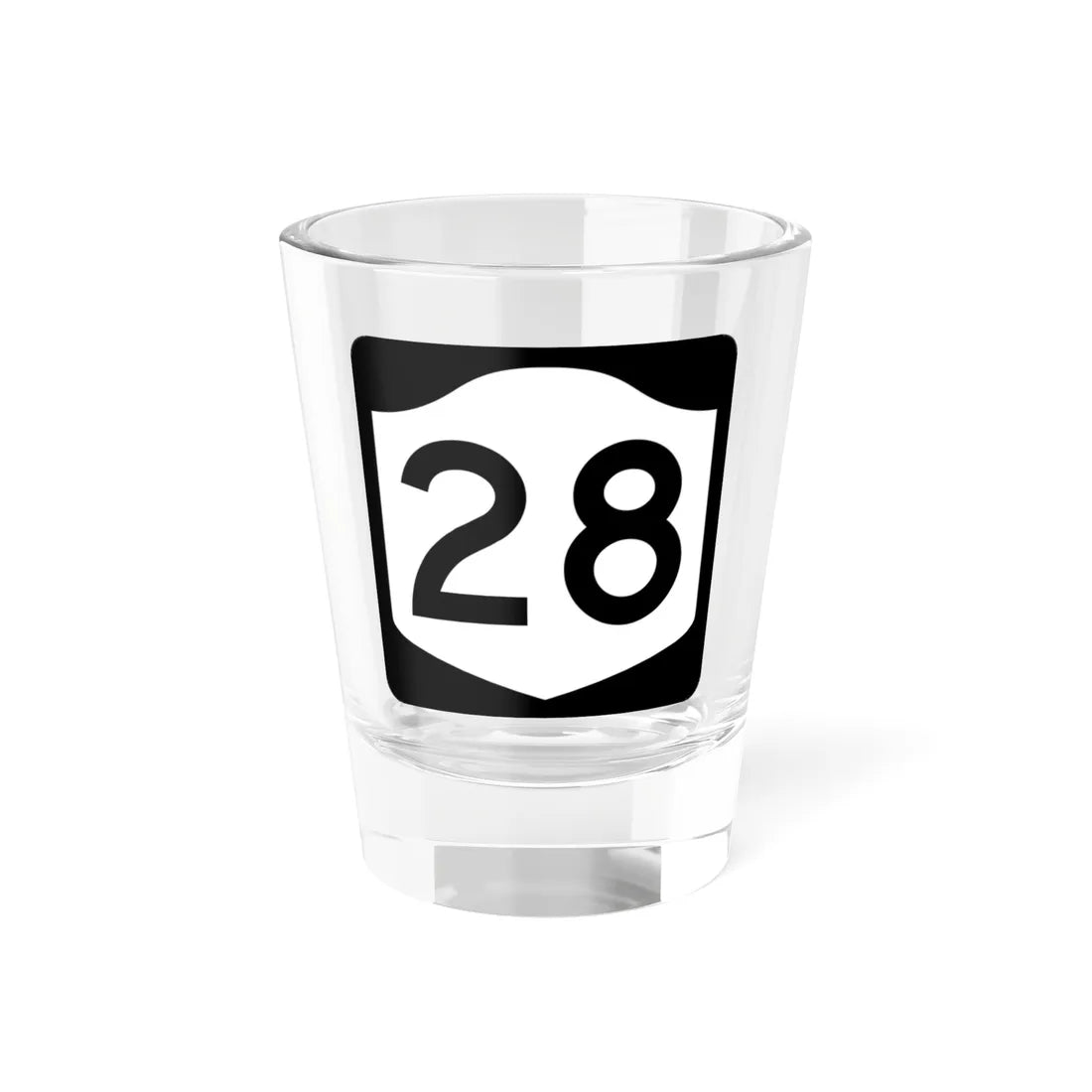 NY-28 (New York) (Road Sign) Shot Glass 1.5oz 1.5oz - Go Mug Yourself