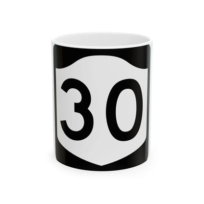 NY-30 (New York) (Road Sign) White Coffee Mug 11oz - Go Mug Yourself