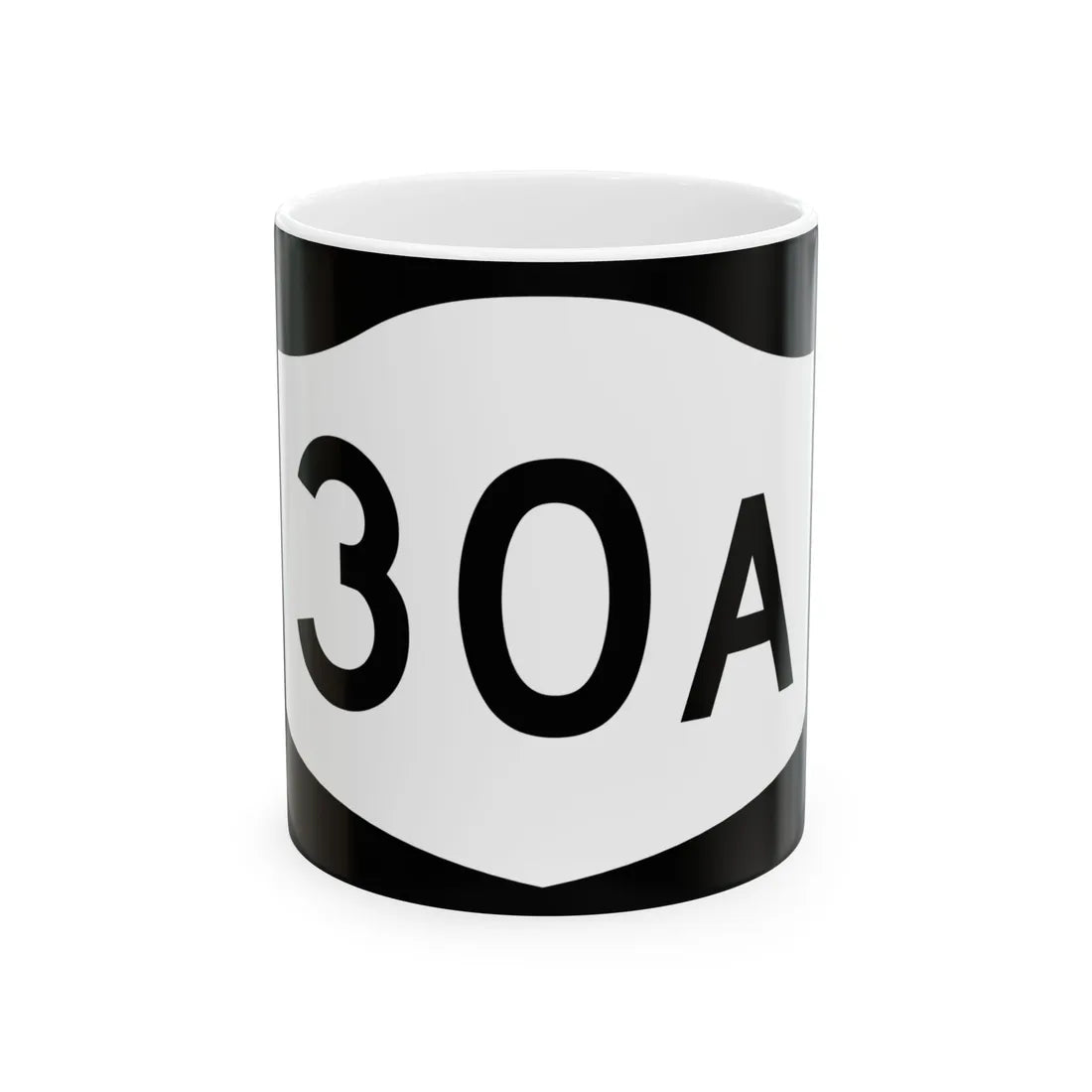 NY-30A (New York) (Road Sign) White Coffee Mug 11oz - Go Mug Yourself