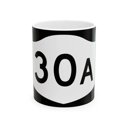NY-30A (New York) (Road Sign) White Coffee Mug 11oz - Go Mug Yourself